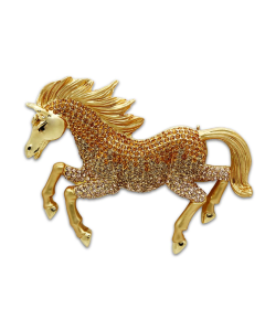 JCE2404 Matte Gold & Gold White Metal Brooches with Top Grade Crystal in Multi Color